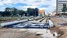 Skrzyżowanie w centrum Olsztyna wciąż w budowie. Kiedy zostanie otwarte?
